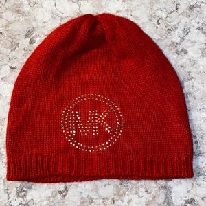 Red Michael Kors beanie